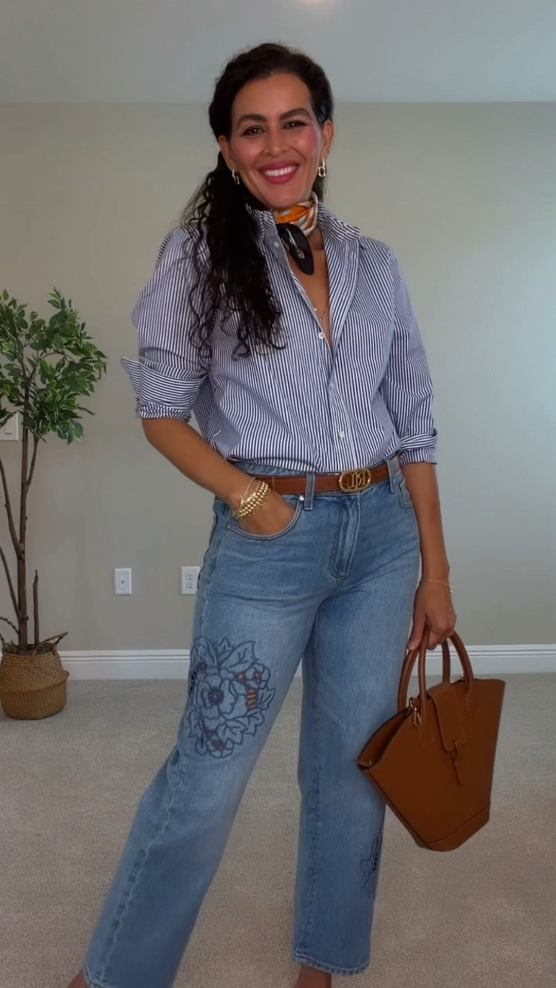 Scroll to shop➡️Size 28 in jeans for a baggier fit. Size L in button down. 
@Paige @Macys @PARIS/64

#LTKootd #LTKSeasonal #LTKSaleAlert