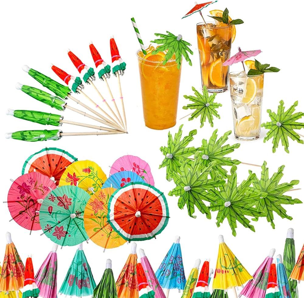 Drink Umbrella,50Pcs Cocktail Umbrella,Cupcake/Fruit Plate/Cocktail Decor Mini Umbrellas For Drin... | Amazon (US)