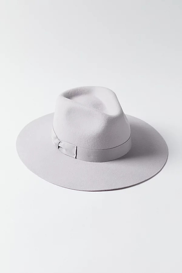 UO Flat Brim Wool Felt Fedora | Urban Outfitters (US and RoW)