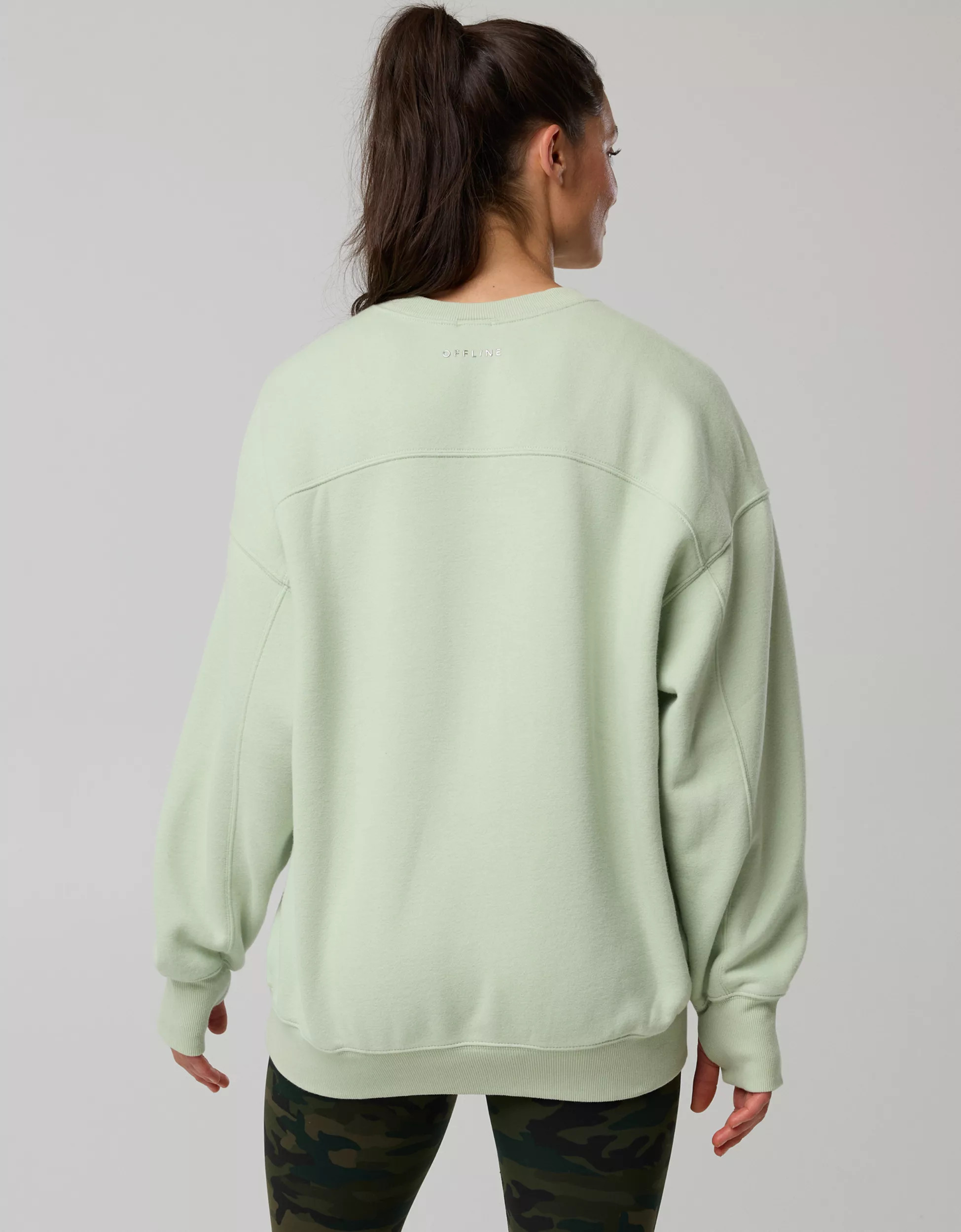OFFLINE By Aerie Cloud Fleece Oversized Crewneck Sweatshirt | Aerie