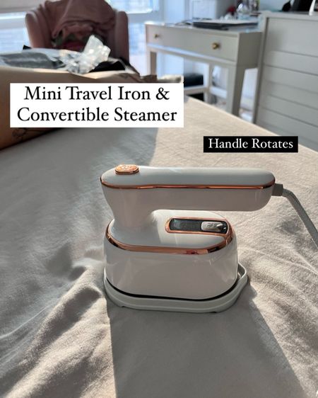 Mini Iron for Travel - also works as a convertible steamer under $40! Comes with a little beaker for you to add water to, and handle rotates. 

#LTKwedding #LTKtravel #LTKfindsunder50