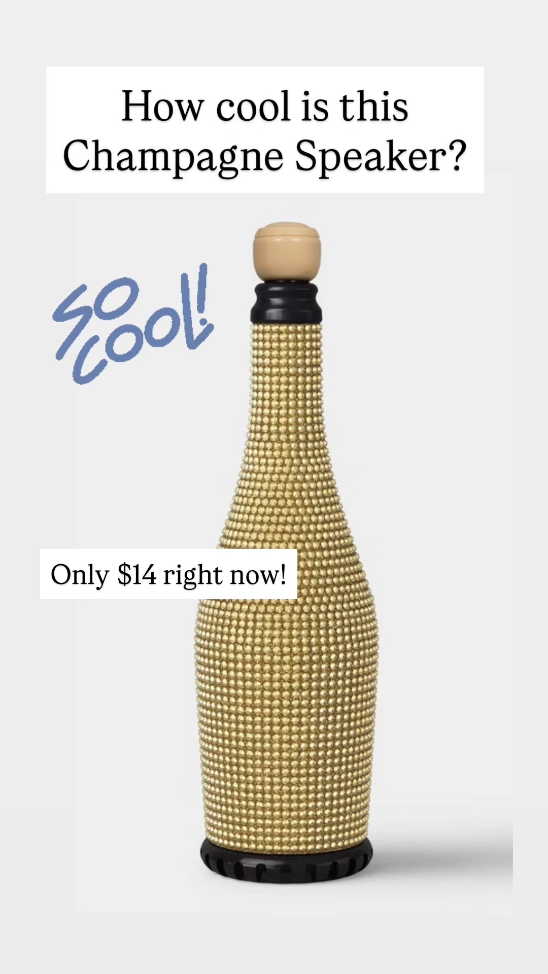 Champagne Bluetooth speaker!!! So cool!!! 

#LTKGiftGuide