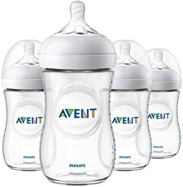 Philips Avent Natural Baby Bottle, Clear, 9oz, 4pk, SCF013/47 | Amazon (US)