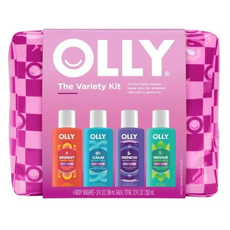 OLLY Limited Edition Variety Pack Body Care Gift Set Mini Body Wash, 4 Count | Walmart (US)