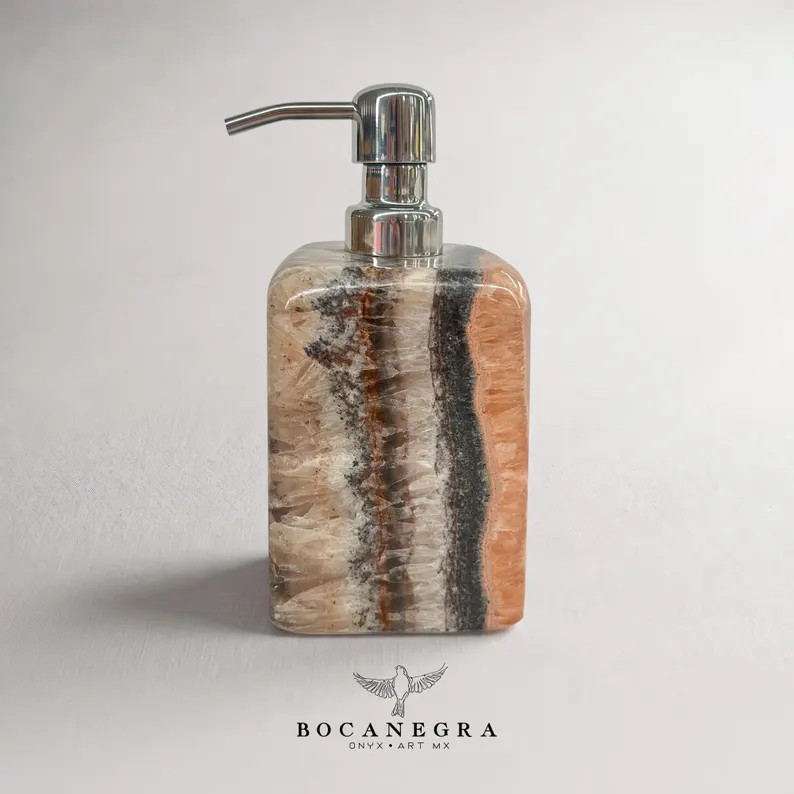 Unique Onyx Stone Soap Dispenser, Soap Pump, Natural Onyx Stone | Etsy (Global)