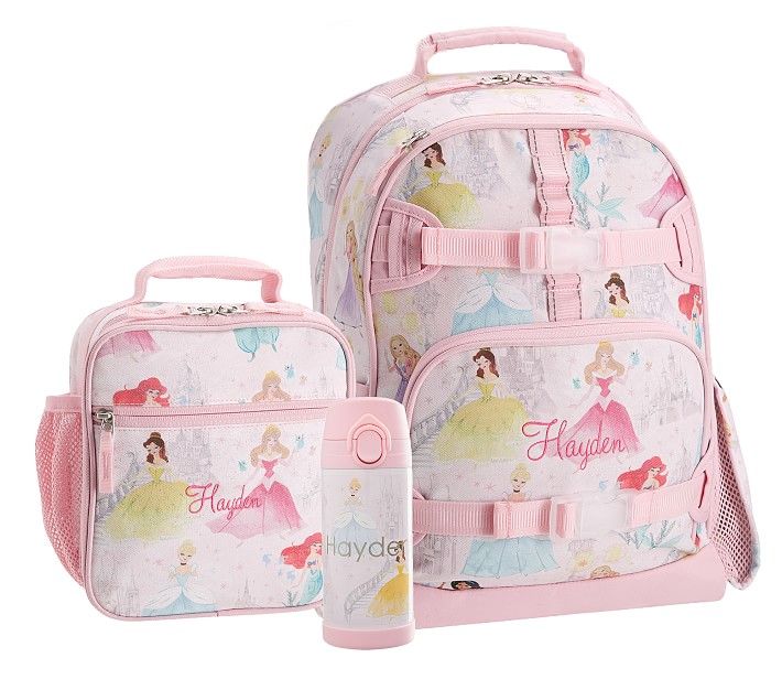 Mackenzie Disney Princess Castle Backpack & Lunch Bundle, Set Of 3 | Pottery Barn Kids