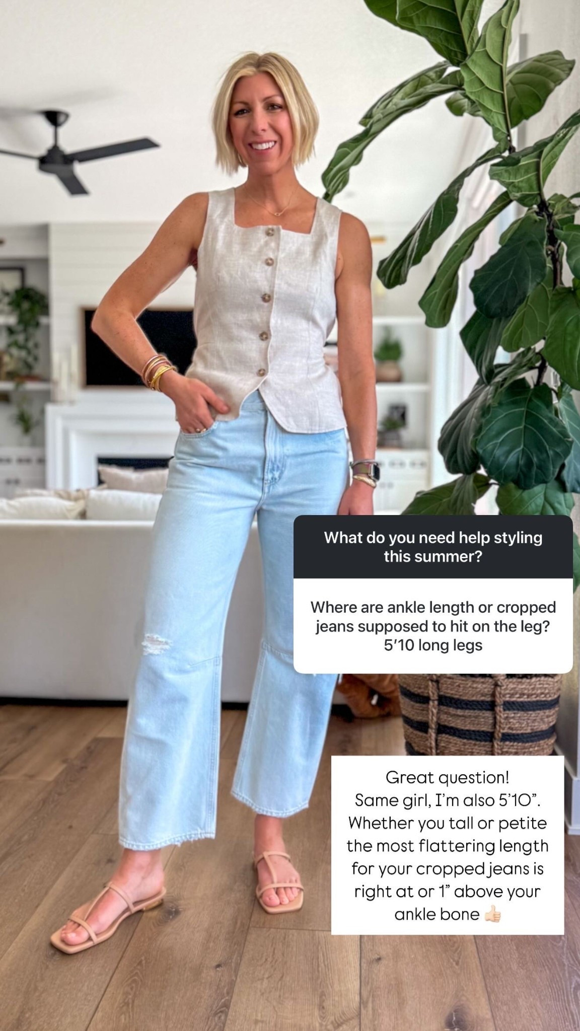 The perfect cropped jeans for summer- love the light wash & relax, fit of these curvy style jeans👏🏻
wearing my tts 28

#LTKSummerEdit #LTKOver40 #LTKStyleTip