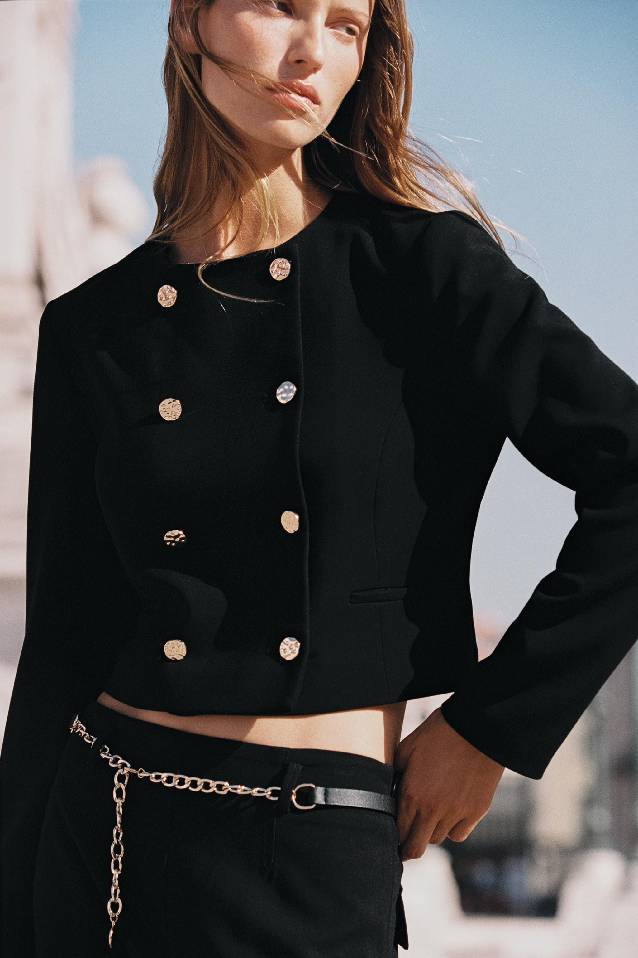 DOUBLE BREASTED SHORT BLAZER | Zara US