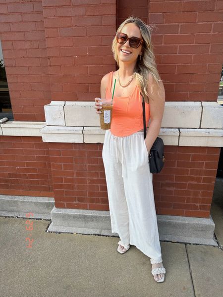 Amazon outfit idea for summer / linen pants, cropped top, sunglasses, gold necklace and sandals 

#LTKSaleAlert #LTKFindsUnder50 #LTKShoeCrush