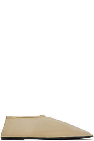 The Row - Beige Sock Slippers | SSENSE