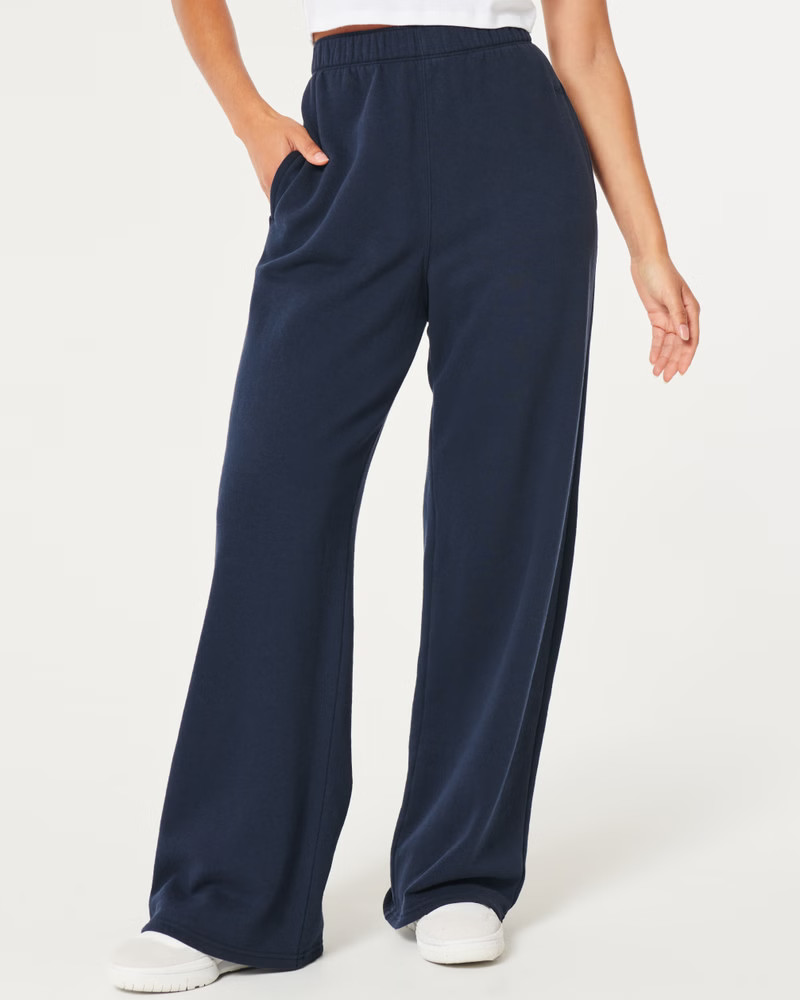 Feel Good Ultra High-Rise Wide-Leg Sweatpants | Hollister (US)
