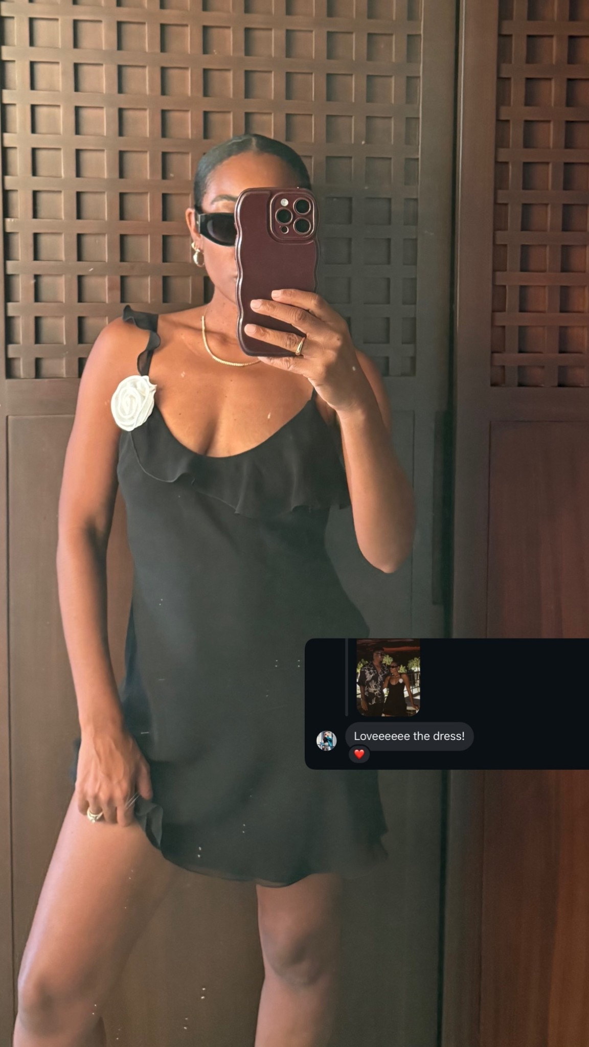 Mini black dress 

#LTKTravel #LTKPetite