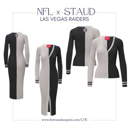STAUD x NFL: Las Vegas Raiders 🖤🩶

Silver + Black Colorblock Knit Button-Up Midi Sweater Dress & Cardigan Sweater

So cute for football Sunday game day! 🏈

#LTKstyletip #LTKSeasonal