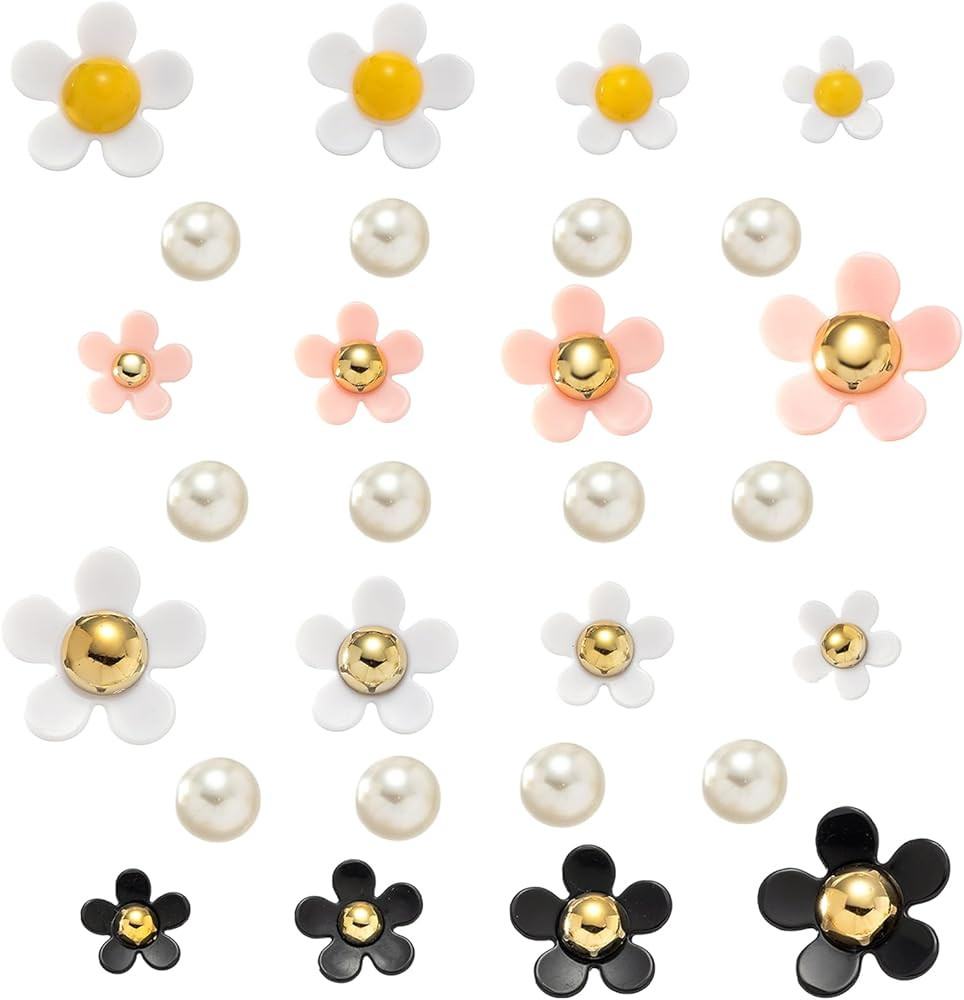 LOMOYATO Flower Shoe Charms for Croc Clog Sandals Bracelets Accessories Decoration, Cute Designer... | Amazon (US)