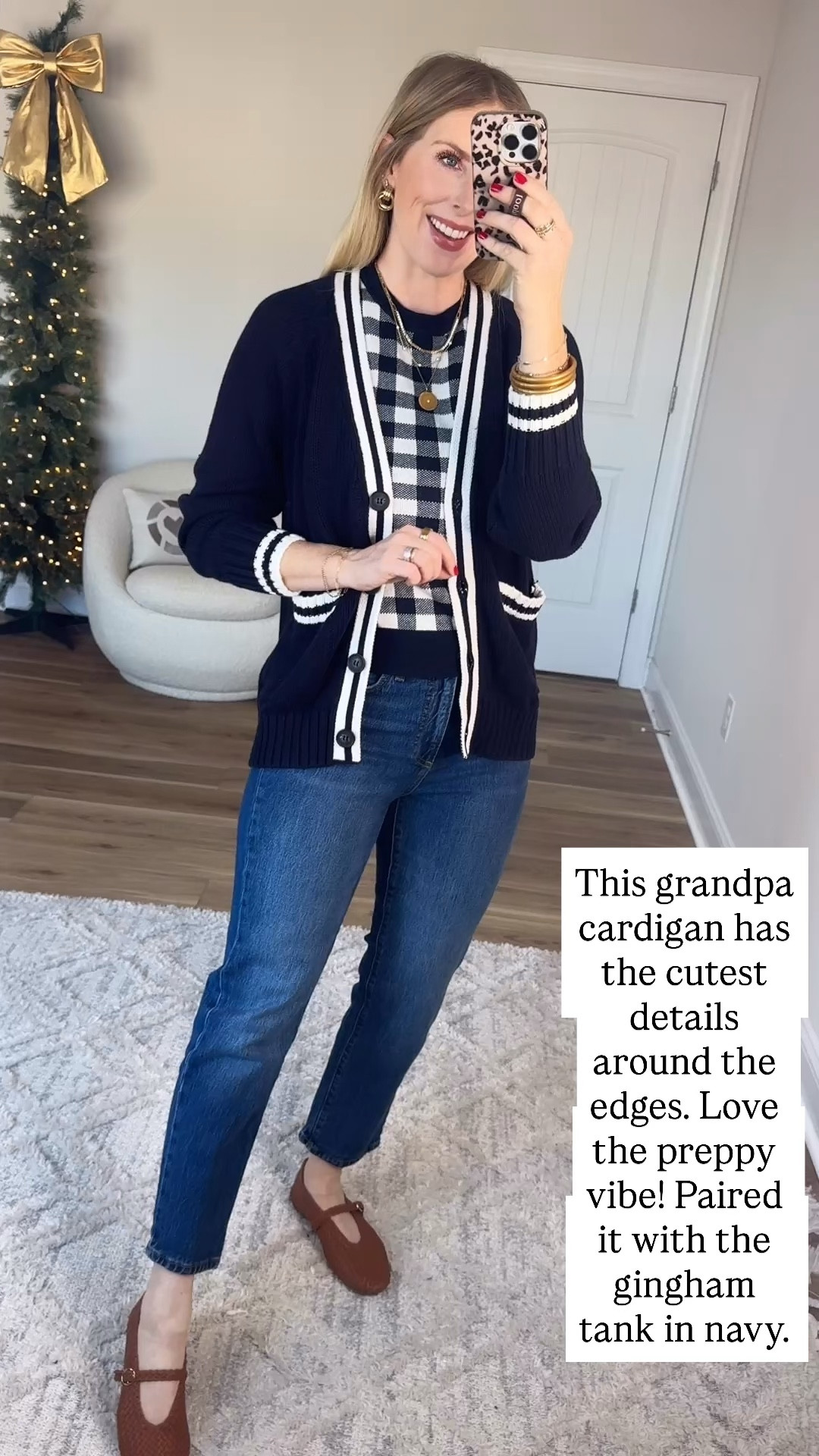 Walmart outfit, Walmart try on, gingham sweater tank, grandpa cardigan 

#LTKootd #LTKFindsUnder50