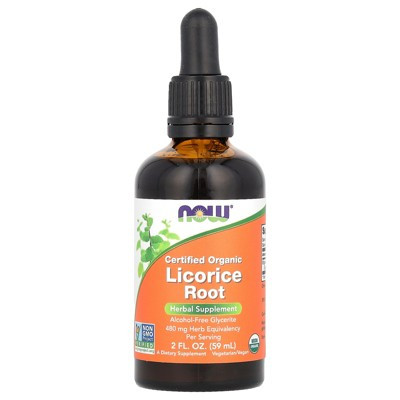 NOW Foods Certified Organic Licorice Root, 480 mg, 2 fl oz (59 ml) | Target