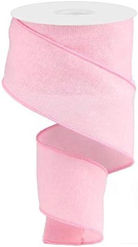 Fuzzy Cotton Wired Edge Ribbon, 10 Yards (Pink, 2.5") | Amazon (US)