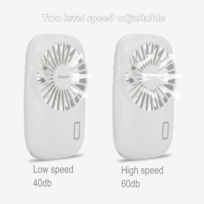 Aluan Handheld Fan Mini Fan Powerful Small Personal Portable Fan Speed Adjustable USB Rechargeabl... | Amazon (US)