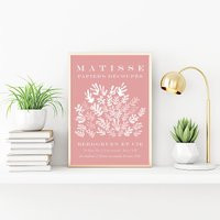 Matisse Print, Pink Papiers Decoupes La Gerbe, Cut Out, Flower Market Prints Matisse, Matise | Etsy (US)