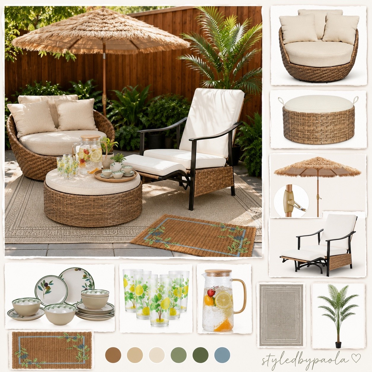 Your backyard deserves vacation energy ☀️🤍 Natural textures + cozy seating + citrus details = the dream outdoor setup. Follow @styledbypaola on LTK for more home finds

#LTKHome #LTKSeasonal #LTKU