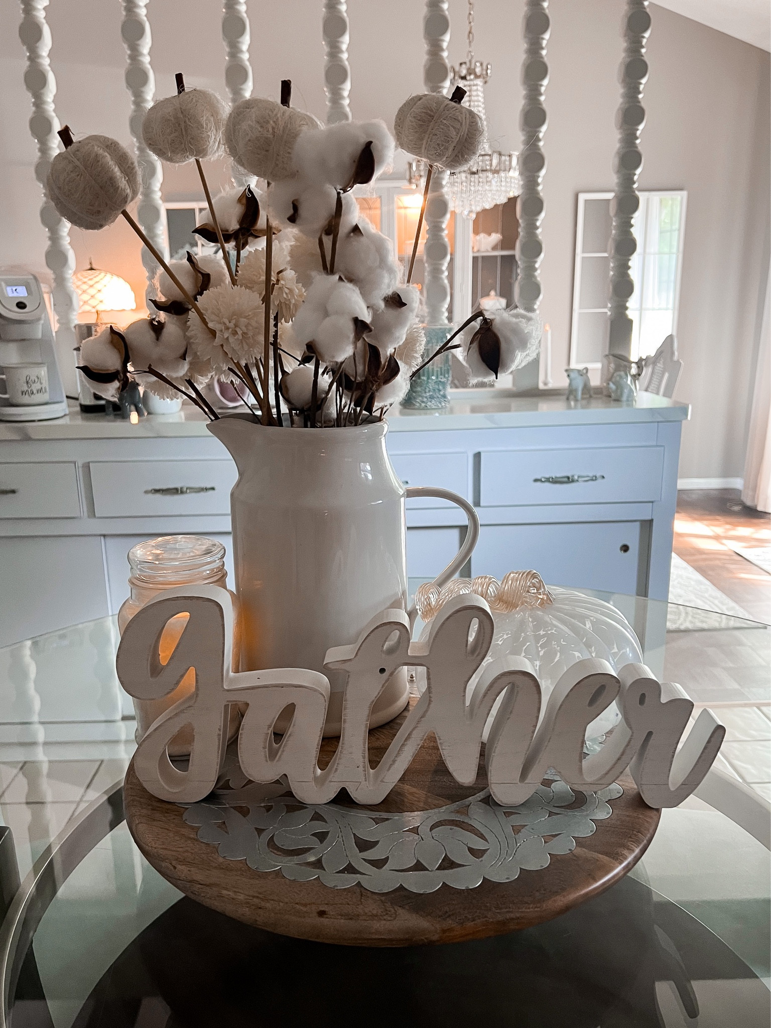 Kitchen fall decor - fall centerpiece - fall decor - fall home decor - home decor - cotton stems - farmhouse decor - fall farmhouse decor - Amazon Home - Amazon Finds 

#LTKSeasonal #LTKunder50 #LTKhome