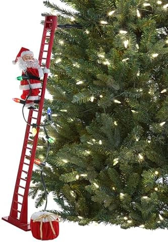 Mr. Christmas Super Climber Musical Animated Christmas Decoration, 42 Inches, Plush White Santa C... | Amazon (US)