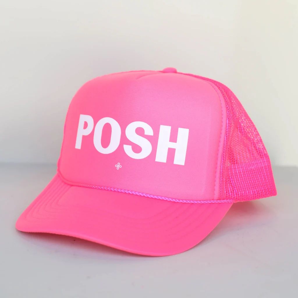 Pink POSH Trucker Hat | Nickel and Suede