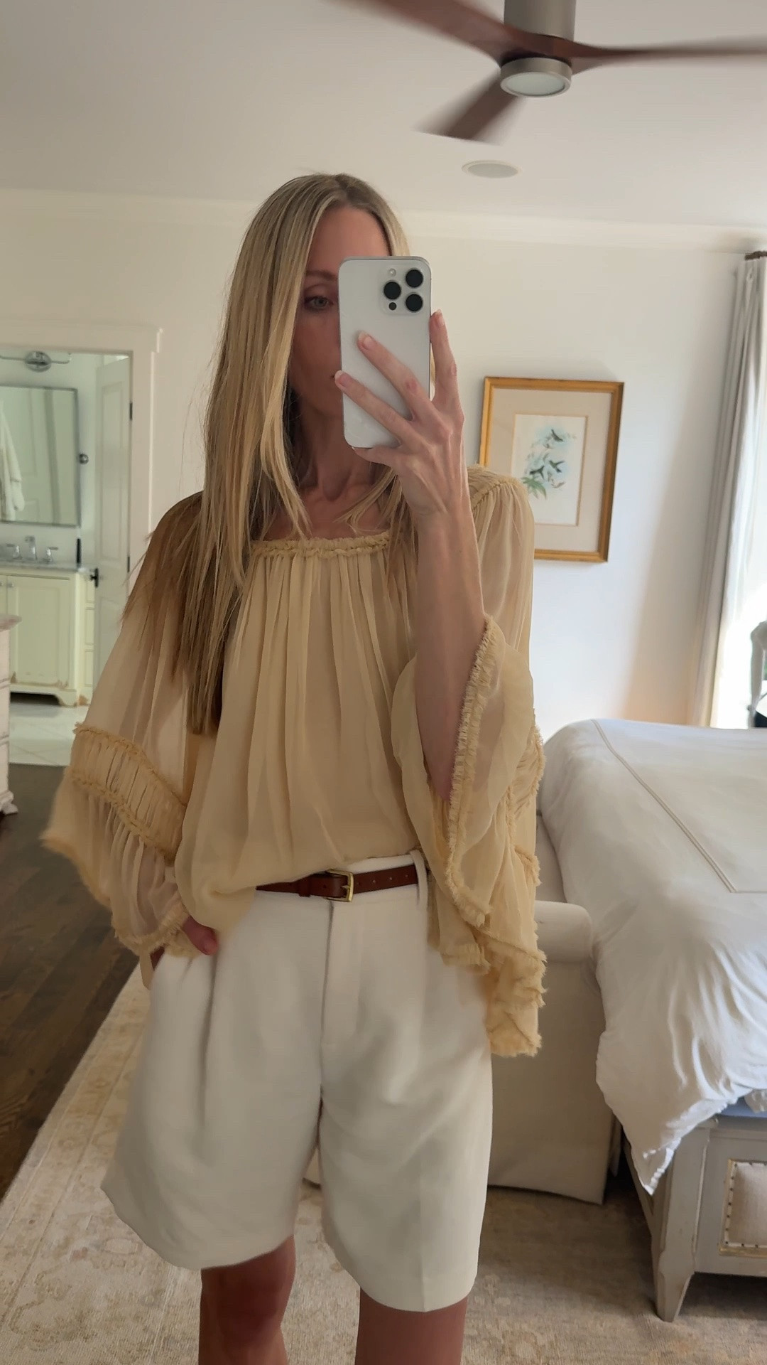 These @Aritzia tailored shorts under $100 are such a find! They come in three lengths. Top is a splurge, similar linked. Loeffler Randall sandals TTS.

shorts, summer shorts, Aritzia shorts, summer blouse, brown sandals , casual summer outfits

#LTKootd #LTKgrwm #LTKSeasonal