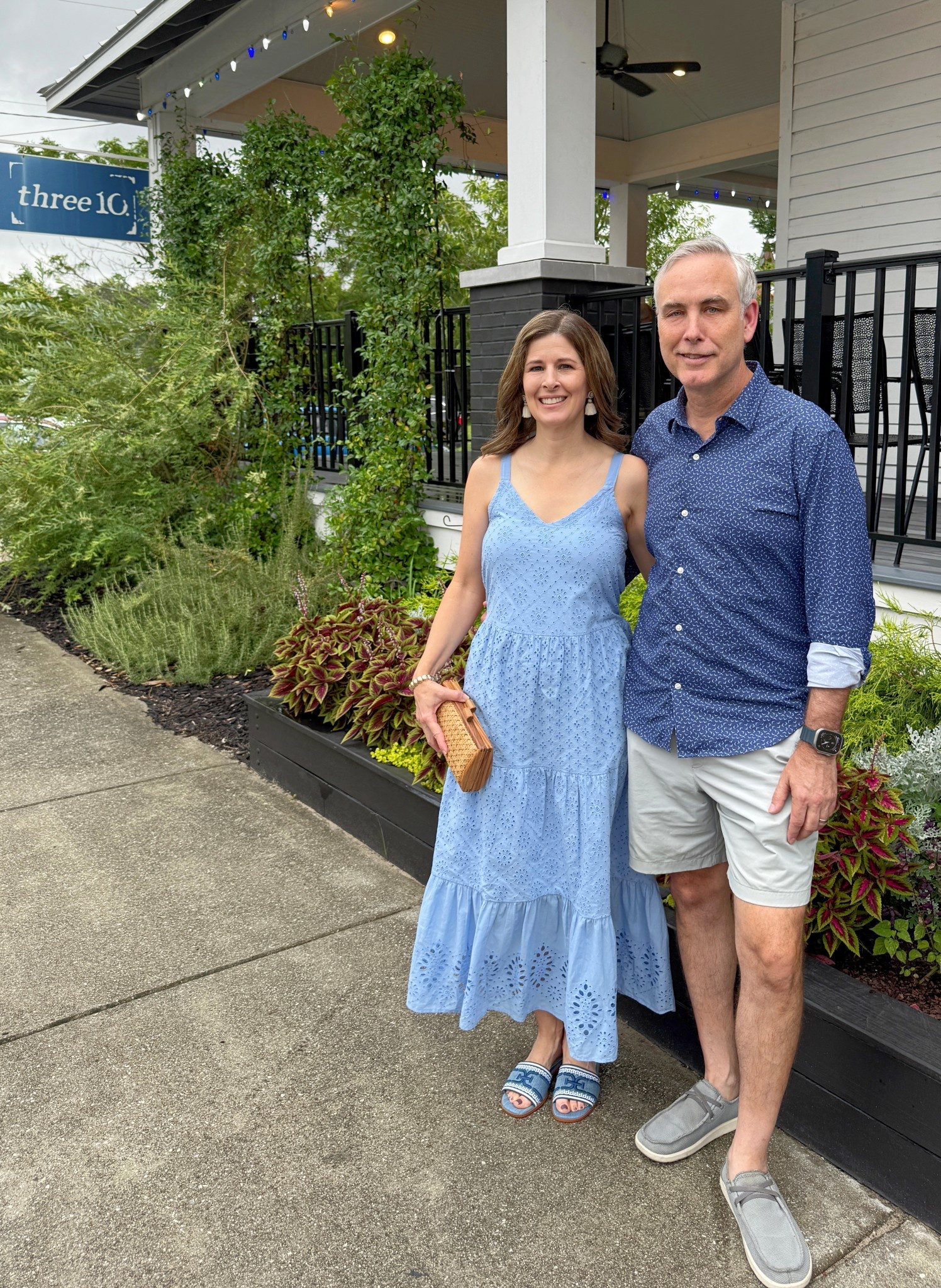 Date night at one of our favorite Wilmington restaurants (three10). Love this eyelet dress from @splendid that comes in this maxi length and a shorter version too! And you can now grab my sandals on sale!

#LTKSummerEdit #LTKSeasonal #LTKOver40