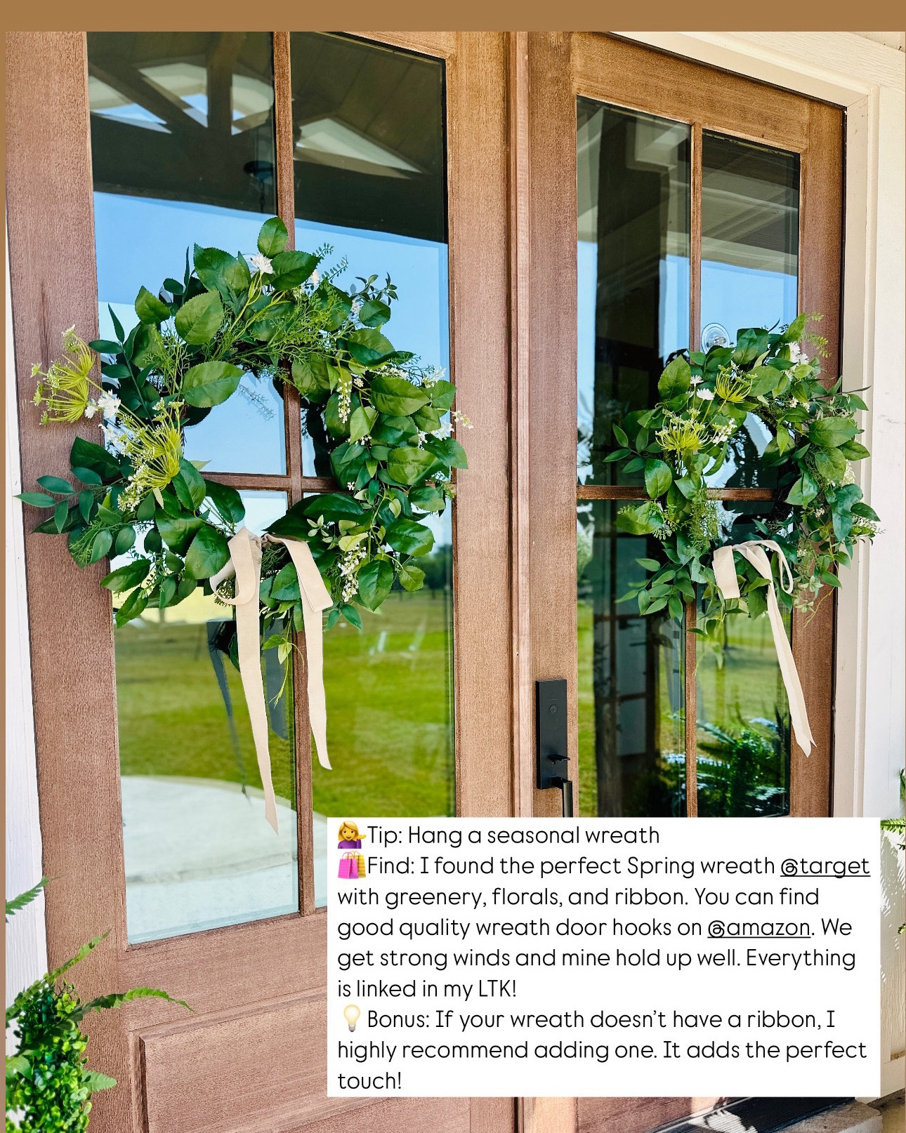 The prettiest neutral wreaths!! ….and that ribbon bow! 😍 👌🏻 These will be great from spring and into summer! 

#LTKSeasonal #LTKHome #LTKWatchNow