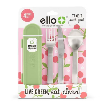 Ello OTG Cutlery Set Green/Pink | Target