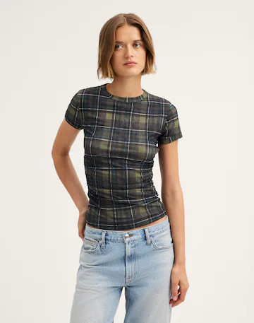 Ruched Cap-Sleeve Tee | Madewell