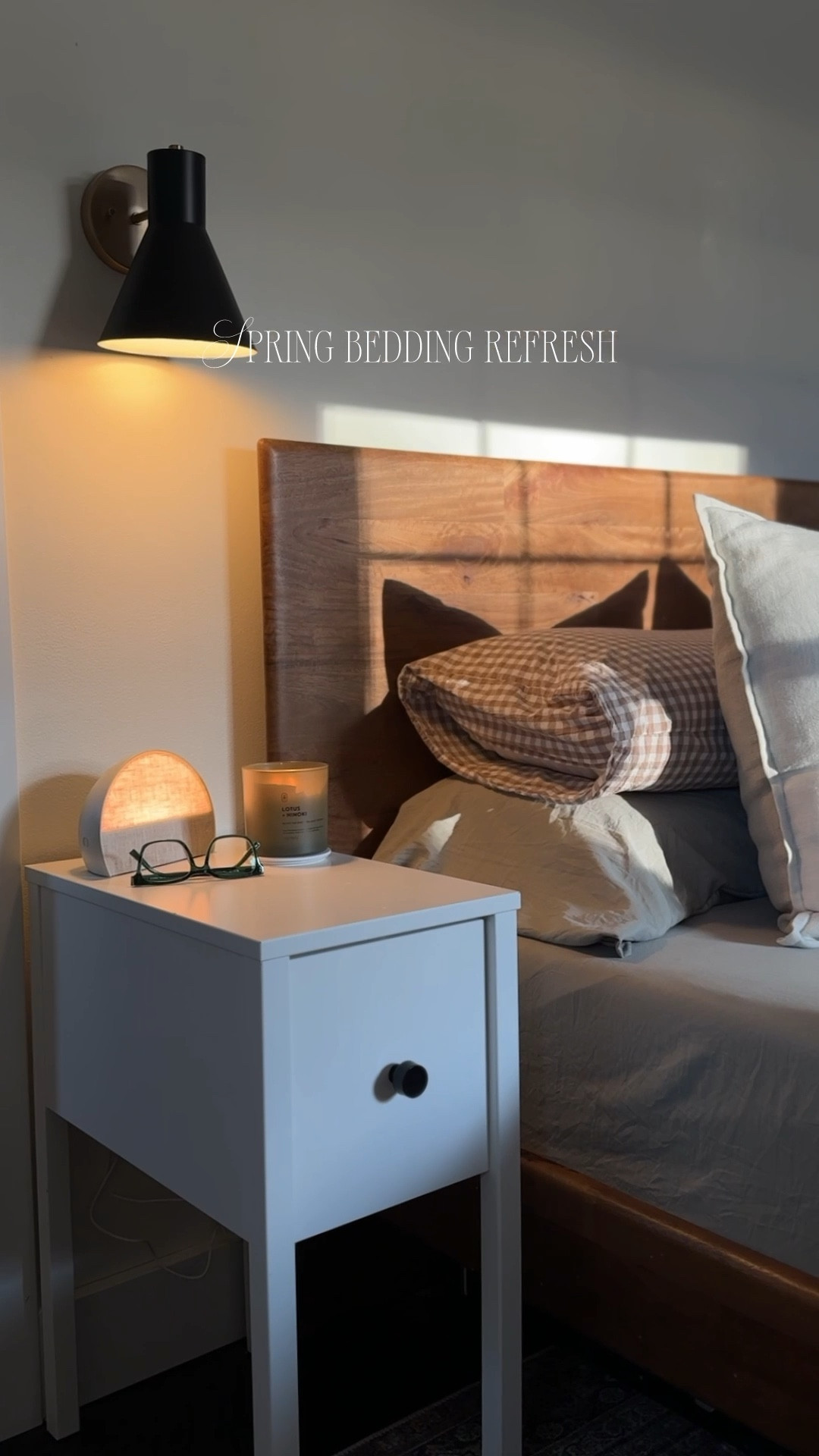 Bedding refresh 😍 

Amazon finds, Amazon home, gingham print, gingham and ruffles, sage green, sconces, home decor 

#LTKHome #LTKFindsUnder100 #LTKSeasonal