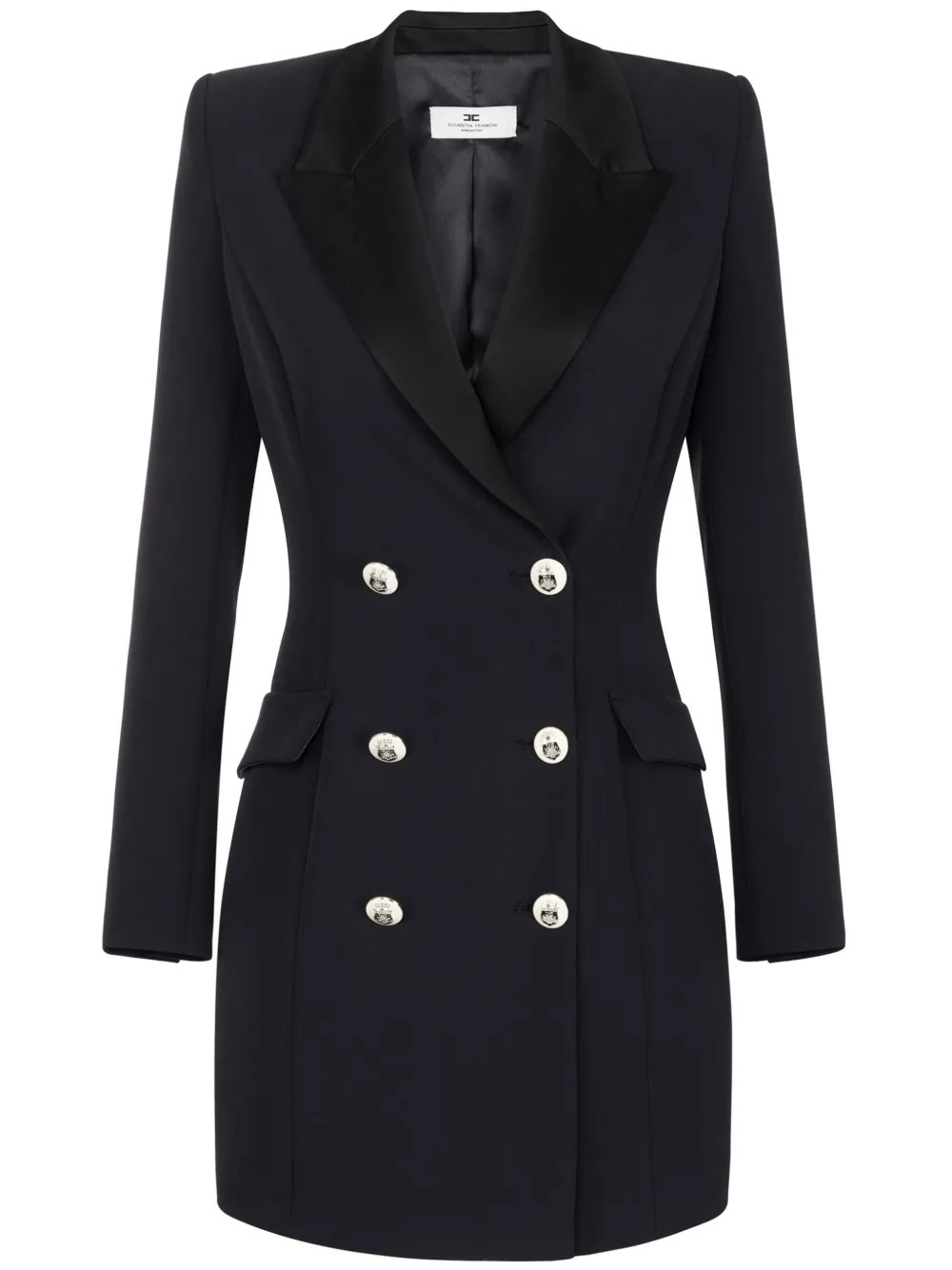 Elisabetta Franchi Coat mini-dress  | Black | FARFETCH UK | Farfetch Global