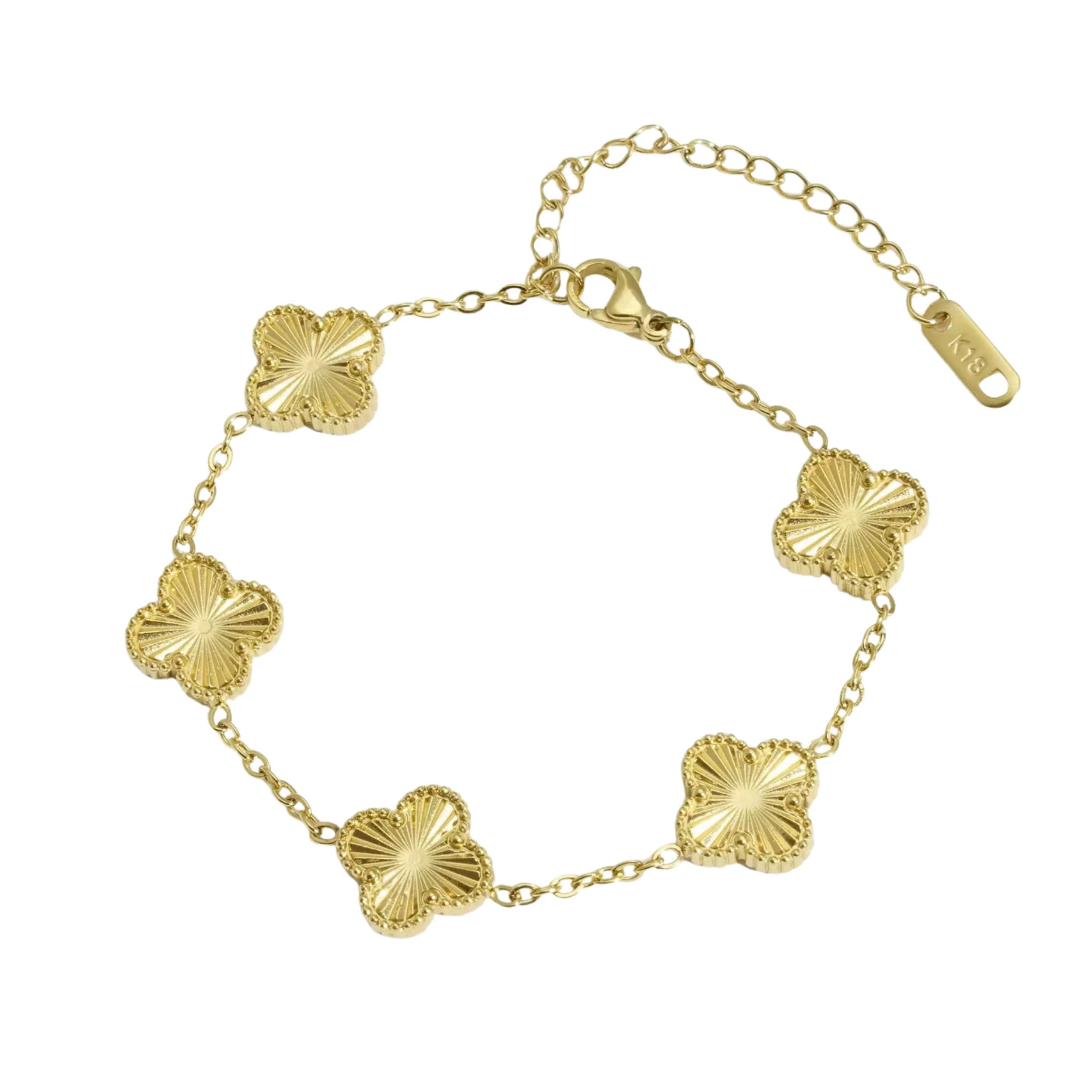 Clover Charm Bracelet - Gold | Sea Marie Designs