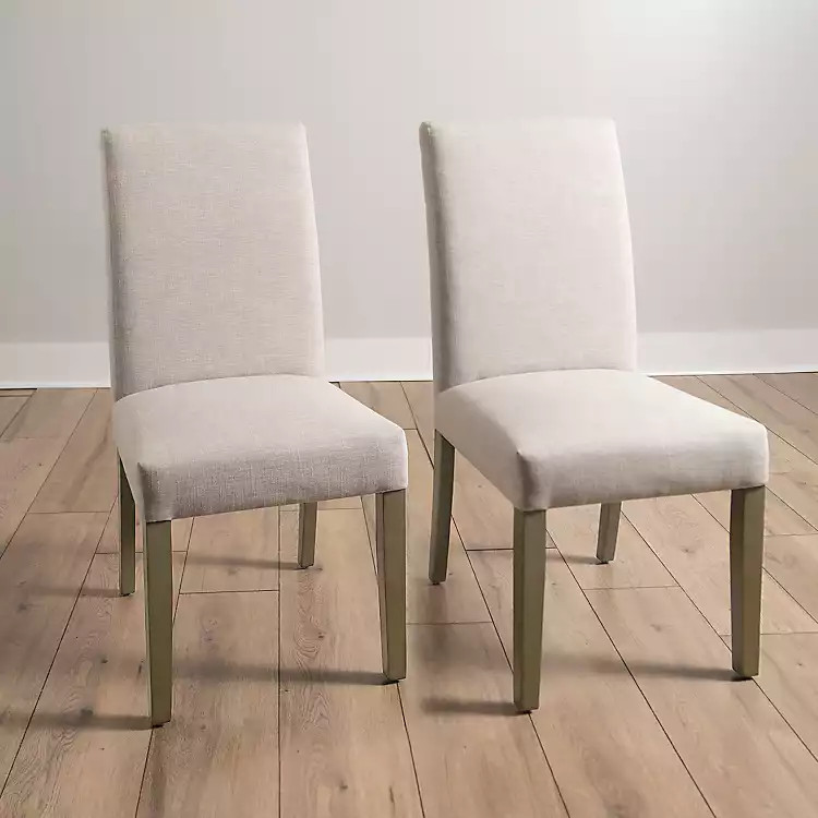 Ivory Upholstered Dining Chairs, Set of 2 | Kirkland's Home