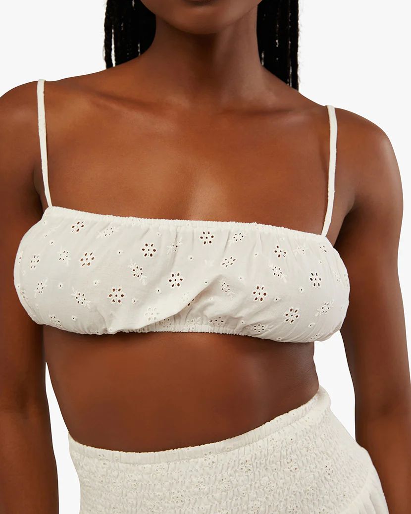 Ruched Eyelet Bra Top | We Wore What