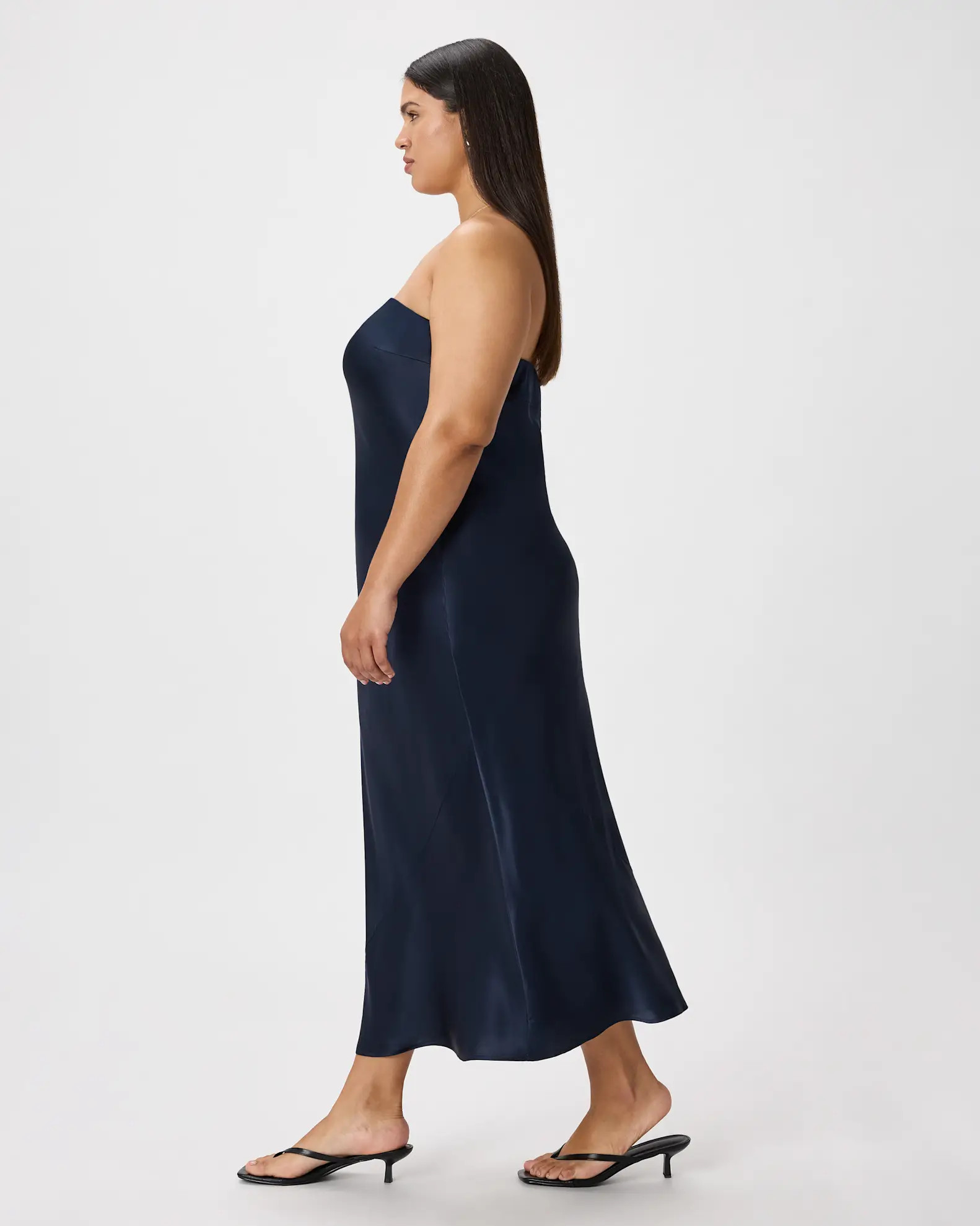 100% Washable Silk Strapless Midi Dress | Quince