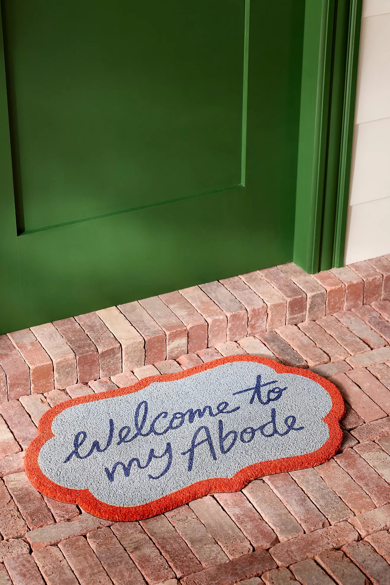 Welcome to My Abode Oval Printed Coir Doormat | Anthropologie (US)