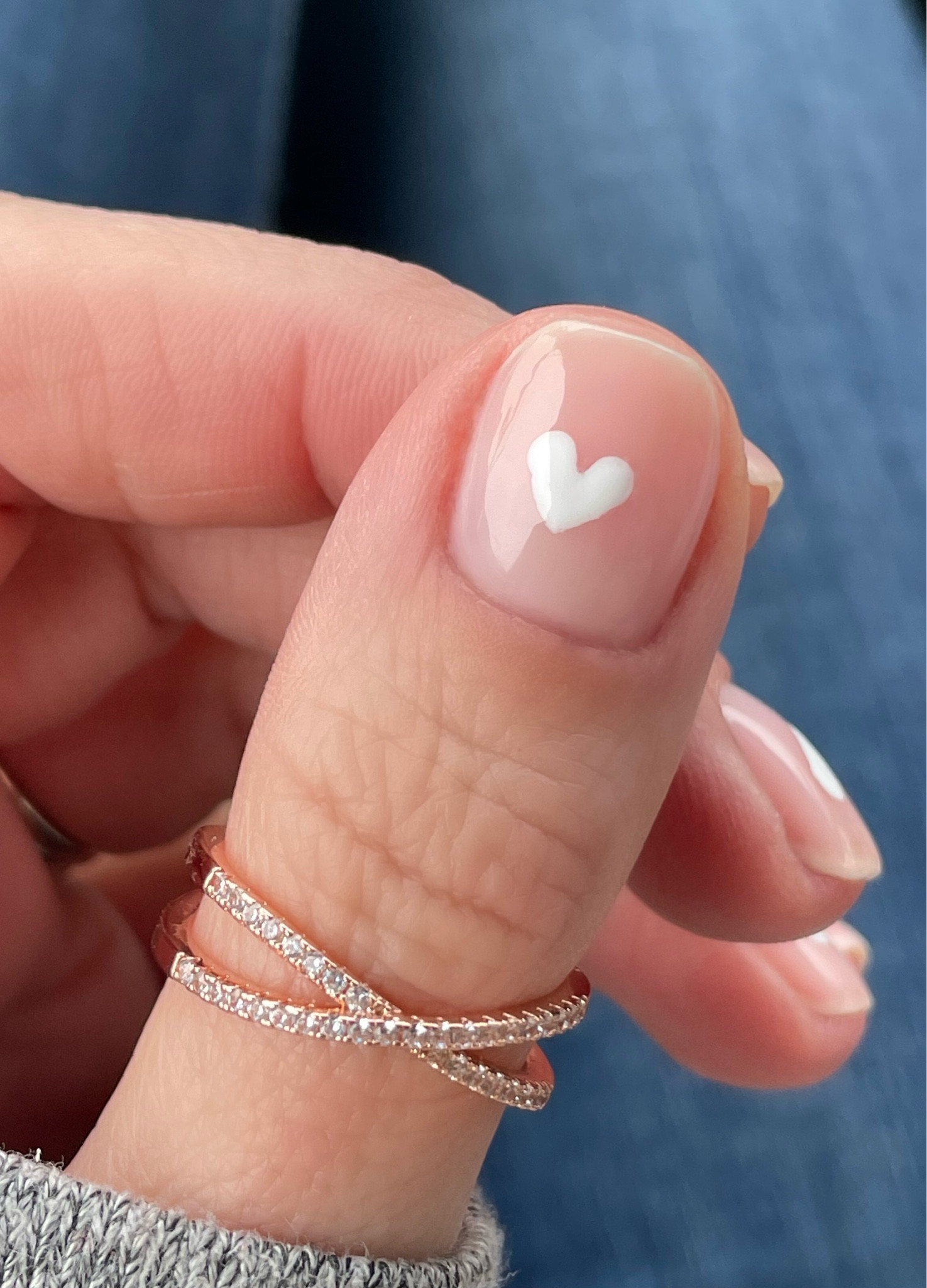 Dainty VDay nails. Tutorial is up on my IG at @lacquered.linds 

Details on this manicure: base is Aimeili gel polish in 22. White is HD by Olive & June 

#LTKbeauty