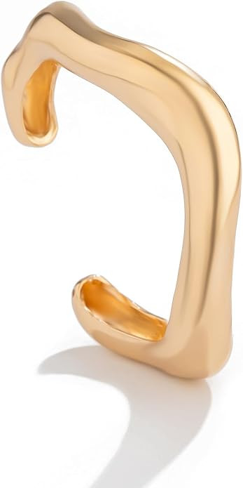 Chunky Gold Cuff Bracelet Arm Cuff Upper Gold Bangle Chunky Gold Bracelet Open Irregular Statemen... | Amazon (US)