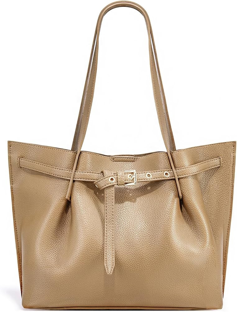 Montana West Tote Bag for Women Designer Purses and Handbags with Belted Detailing | Amazon (US)