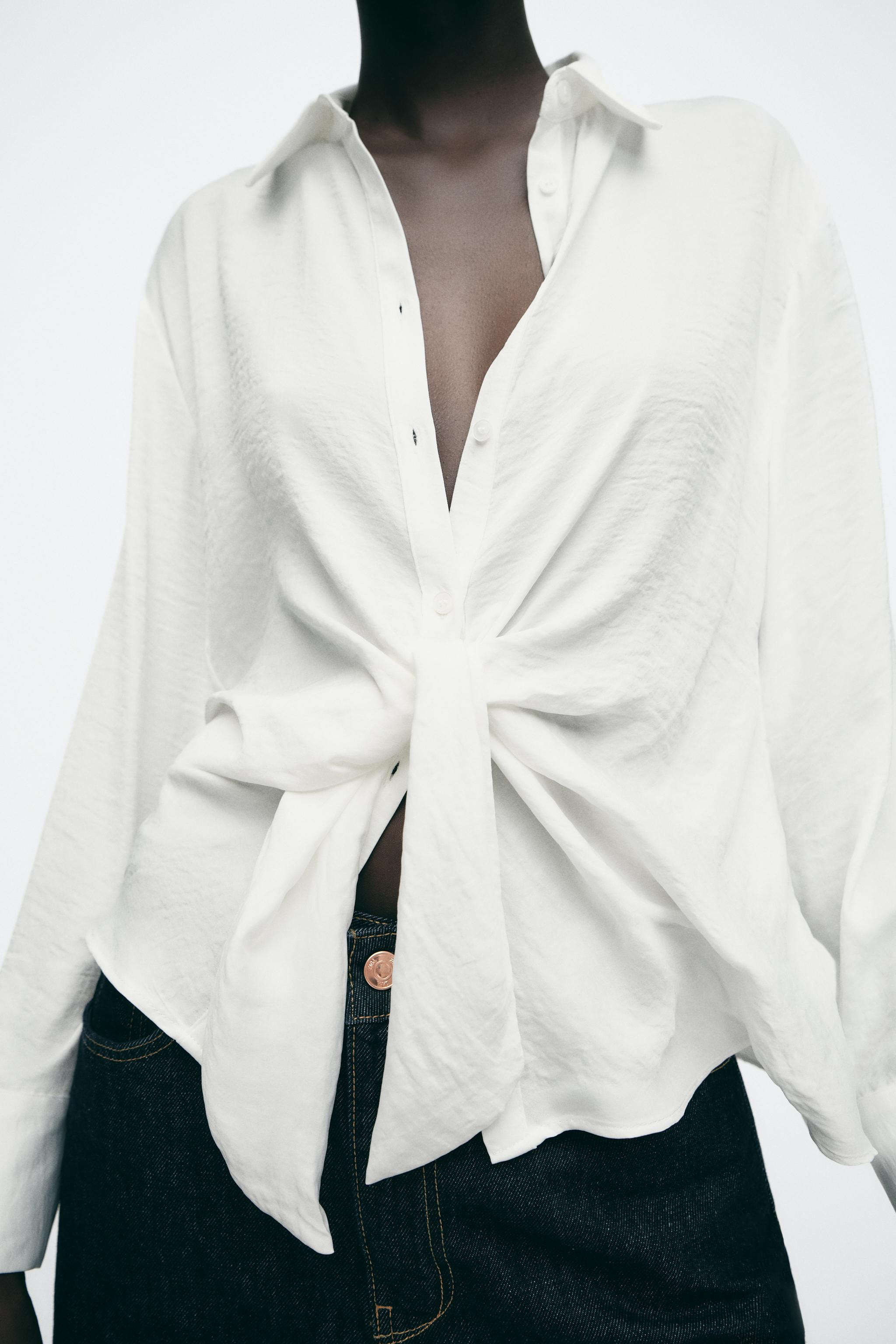 FLOWY KNOTTED SHIRT | Zara US