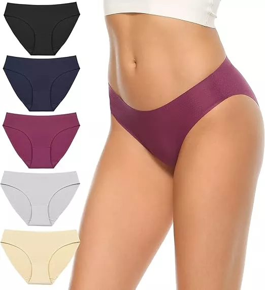  Voenxe Womens Seamless Hipster Panties Stretch