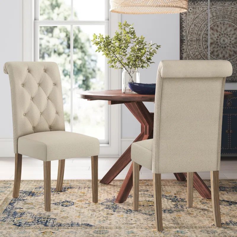 Charlotte Tufted Solid Back Parsons Chair | Wayfair North America