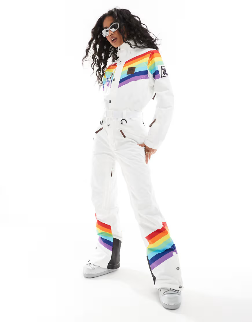 OOSC – Rainbow Road – Bunter Damen-Skianzug-Weiß | ASOS (Global)