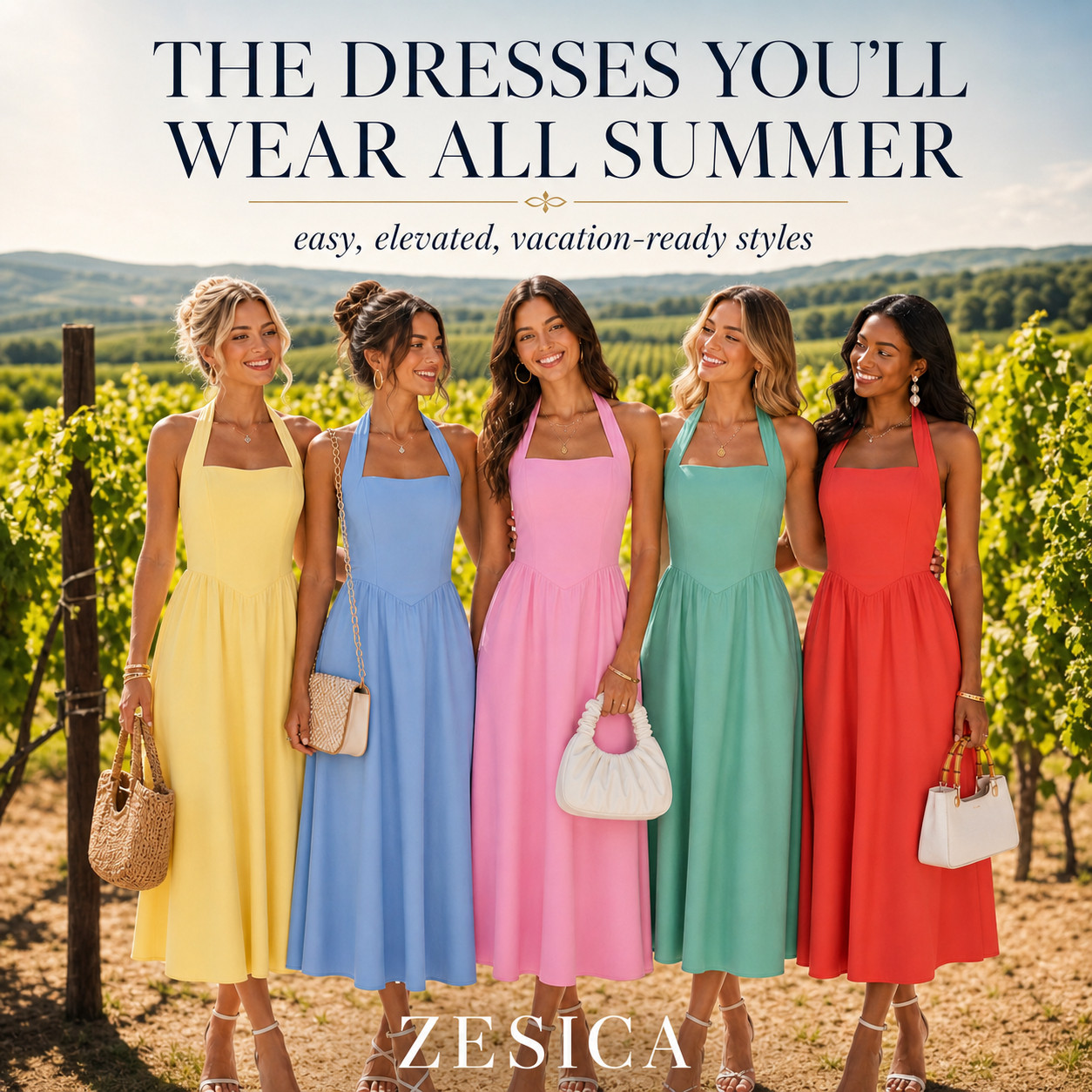 ZESICA | Midi Dresses (with pockets!!) You'll Wear All Summer ☀️ 

If your summer dresses never feel as effortless as you want them to… this is the one you’ll keep reaching for.

Because the best dresses aren’t just cute — they’re the ones that make you look put together in seconds without overthinking it.

I went through SO many options, and these ZESICA halter midi dresses are the ones that actually made the cut.

These are the easy, elevated, vacation-ready dresses your closet has been missing.

Why these are actually worth it:
• Flowy, high-waisted silhouette that flatters without clinging
• Halter neckline = super feminine + highlights shoulders beautifully
• Lightweight, breathable fabric (perfect for hot weather)
• Structured top + flowy skirt = that snatched but effortless look
• Moves beautifully when you walk (expensive energy)
• Easy to dress up or down depending on the occasion

Color vibe (PERFECT for summer):
Soft yellow, baby blue, blush pink, sage green, bold red — every shade is bright, flattering, and made for sunshine

Perfect for:
Wedding guest dresses (major YES)
Brunch, date nights, dinners
Vacations, wineries, beach towns, travel days
Bridal showers, baby showers, graduations
Summer parties, photoshoots, events
Mother’s Day outfits / gifts 💐

This is that “throw it on and instantly look styled” dress — no stress, no second guessing.

I did the digging for you — these are the styles that are actually worth buying and wearing on repeat all summer.

If your wardrobe needs that easy but elevated upgrade… this is it.

↓ Everything is linked!

#LTKMothersDay #LTKSaleAlert #LTKWedding