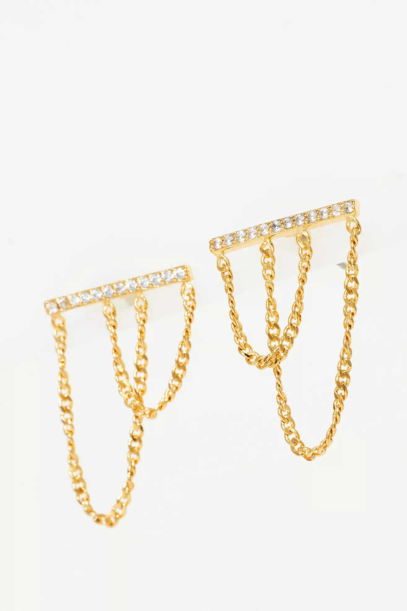 Pavé Fringe Earrings | Anthropologie (US)