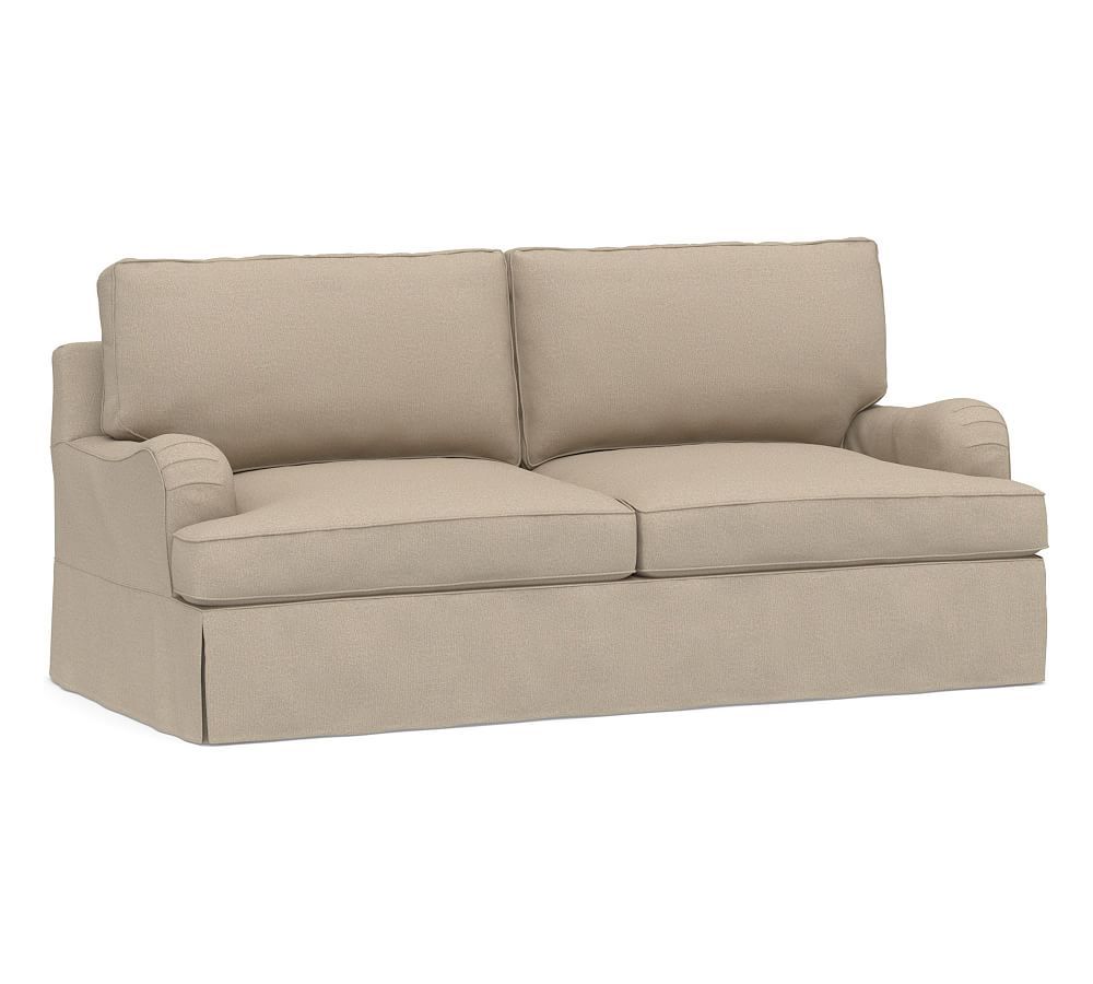 PB English Arm Slipcovered Sleeper Sofa with Memory Foam Mattress | Pottery Barn (US)