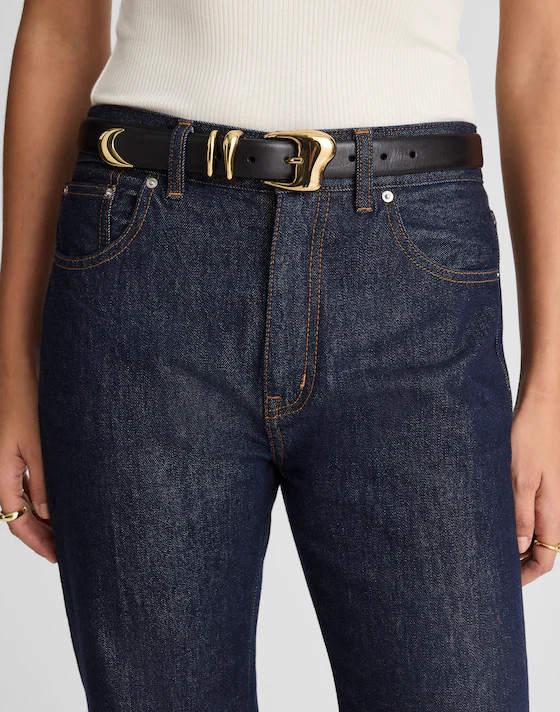 Sculpted Wavy-Buckle Belt | Madewell